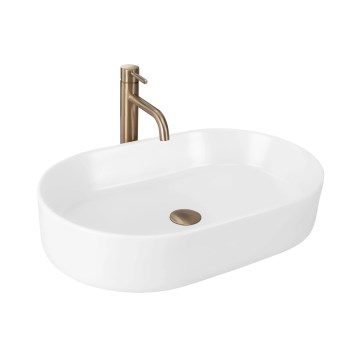 REA-U9657 - Lavabo sobre encimera NADIA 38,5 x 61 cm cerámica/blanco mate