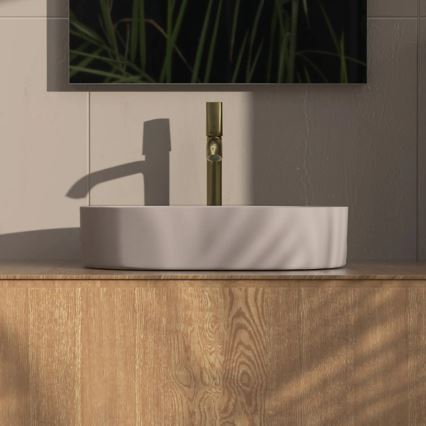 REA-U9661 - Lavabo sobre encimera NADIA 38,5x61 cm cerámica/beige