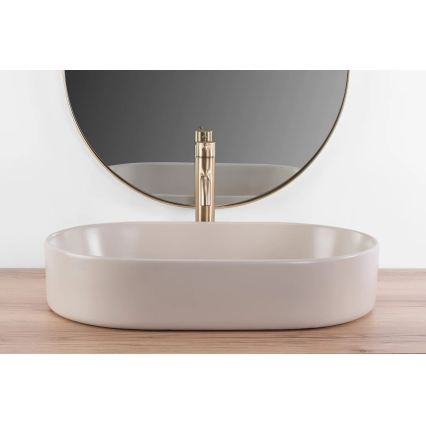 REA-U9661 - Lavabo sobre encimera NADIA 38,5x61 cm cerámica/beige