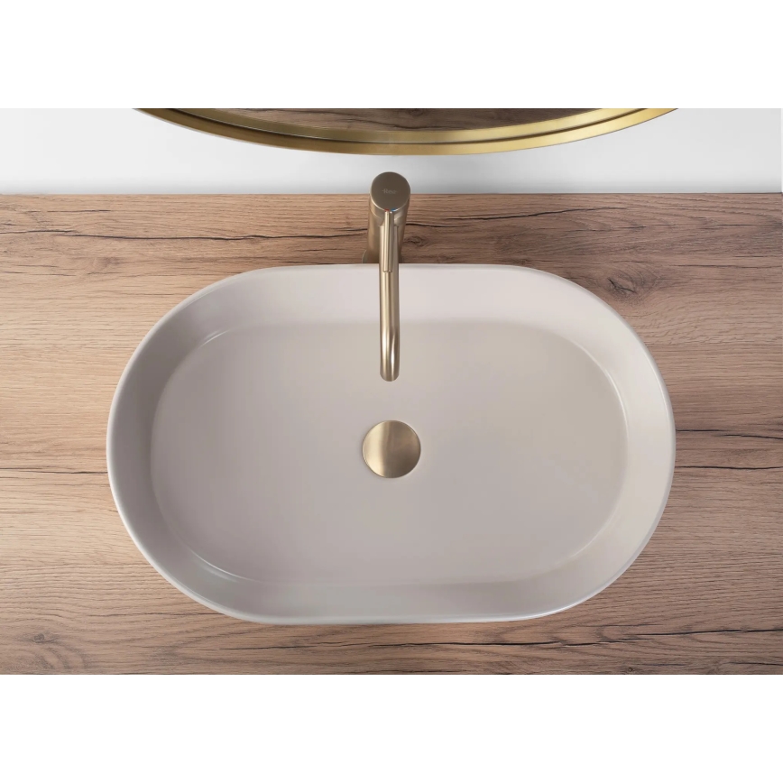 REA-U9661 - Lavabo sobre encimera NADIA 38,5x61 cm cerámica/beige