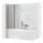 REA-W5696 - Mampara plegable para bañera AGAT 140 x 80 cm, cobre cepillado/vidrio transparente