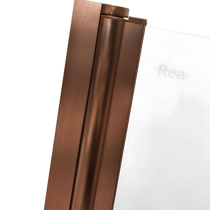 REA-W5696 - Mampara plegable para bañera AGAT 140 x 80 cm, cobre cepillado/vidrio transparente