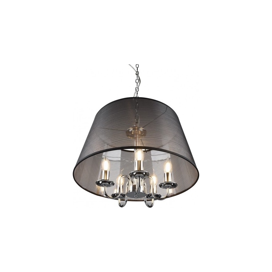 Reality - Lámpara colgante LED con cadena CIMA 5xE14/40W/230V negra