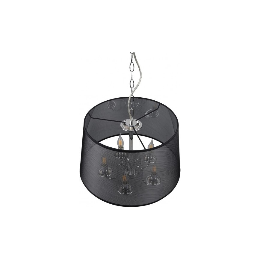 Reality - Lámpara colgante LED con cadena CIMA 5xE14/40W/230V negra