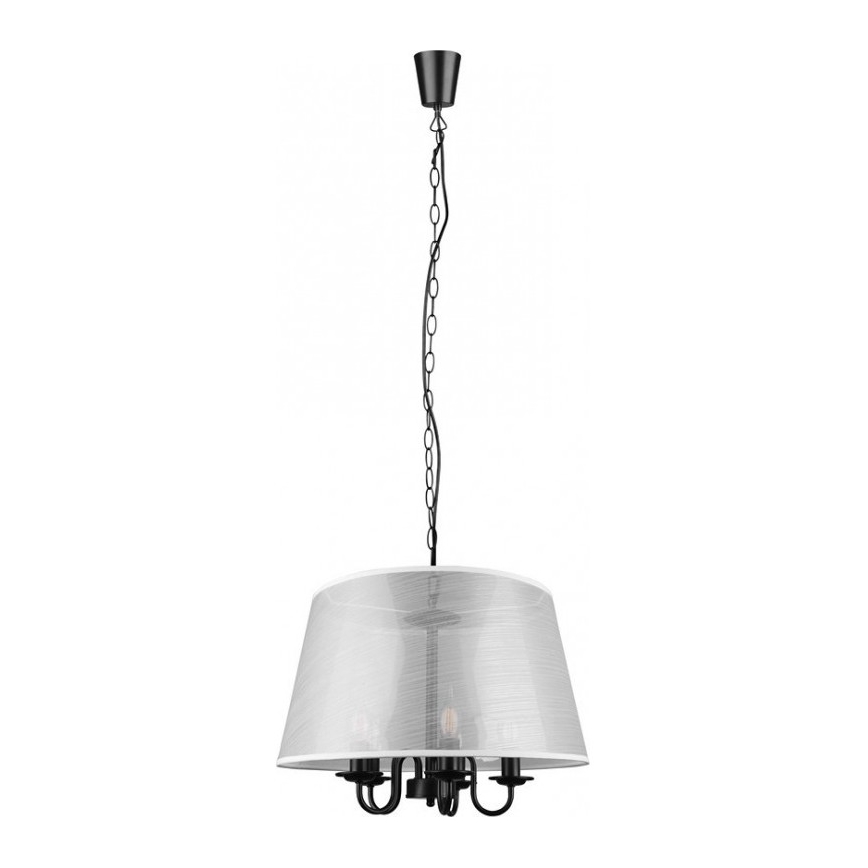 Reality - Lámpara de araña LED con cadena CIMA 5xE14/40W/230V gris