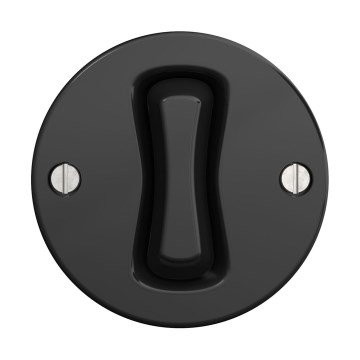 Reblig - Botón retro sin marco, negro
