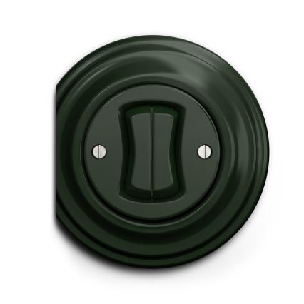 Reblig - Conmutador doble para escalera de estilo retro sin marco, n.º 6+6, verde