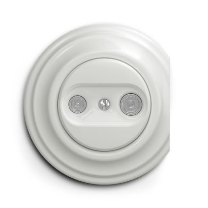 Reblig - Embellecedor retro extremo cerámico blanco