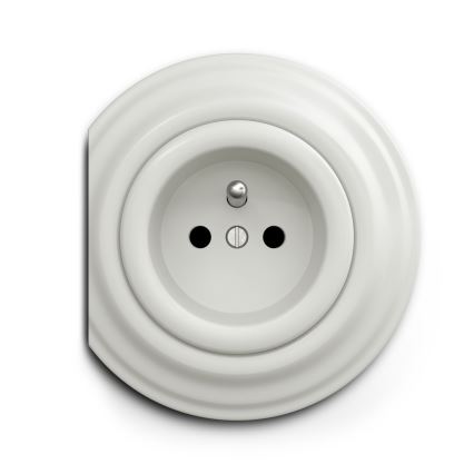 Reblig - Embellecedor retro extremo cerámico blanco