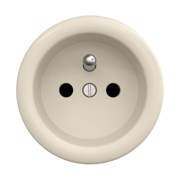 Reblig - Enchufe de pared retro sin marco 230V beige