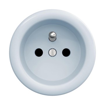 Reblig - Enchufe retro para uso doméstico sin marco, 230 V, azul