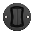 Reblig - Interruptor de escalera retro doble sin marco n.º 6+6 negro