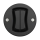 Reblig - Interruptor de escalera retro doble sin marco n.º 6+6 negro