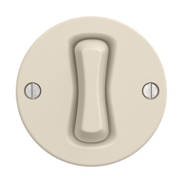 Reblig - Interruptor de escalera retro sin marco n.º 6 beige