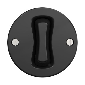 Reblig - Interruptor de escalera retro sin marco n.º 6, negro