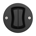 Reblig - Interruptor doble de estilo retro sin marco, negro