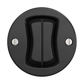 Reblig - Interruptor doble de estilo retro sin marco, negro
