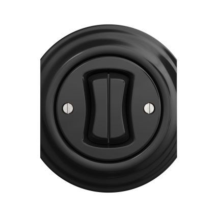 Reblig - Interruptor doble de estilo retro sin marco, negro
