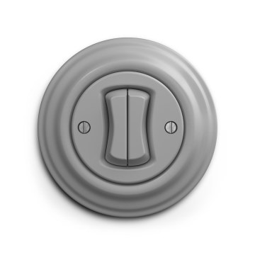 Reblig - Interruptor doble estilo retro con marco gris