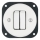 Reblig - Interruptor doble retro de porcelana sin marco, nº 6+6, blanco