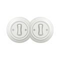 Reblig - Interruptor doble unipolar de estilo retro con marco n.º 1 blanco nieve