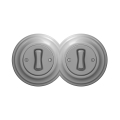 Reblig - Interruptor doble unipolar retro con marco nº 1 gris