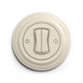 Reblig - Interruptor retro doble con marco beige