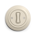 Reblig - Interruptor unipolar retro con marco n.º 1 beige