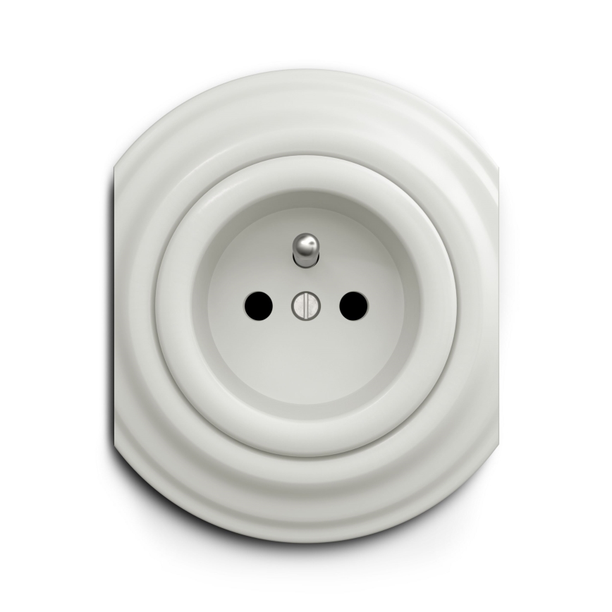 Reblig - Marco central retro cerámico blanco
