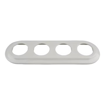 Reblig - Marco retro de porcelana cuádruple blanco