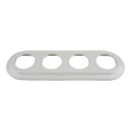 Reblig - Marco retro de porcelana para cuatro, blanco