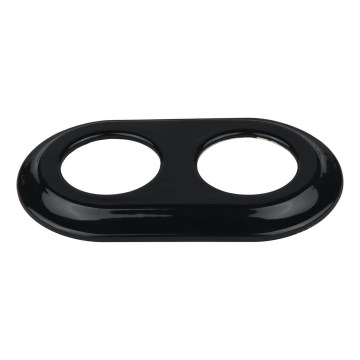 Reblig - Marco retro doble de porcelana, negro