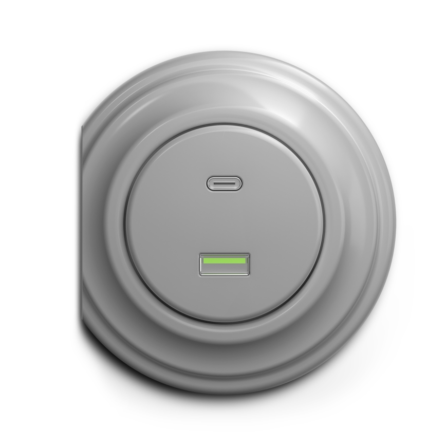 Reblig - Marco retro gris intenso