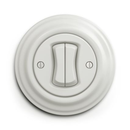 Reblig - Marco retro sencillo blanco cerámico