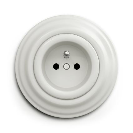 Reblig - Marco retro sencillo blanco cerámico