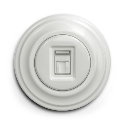 Reblig - Marco retro sencillo blanco cerámico