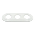 Reblig - Marco retro triple de porcelana, blanco