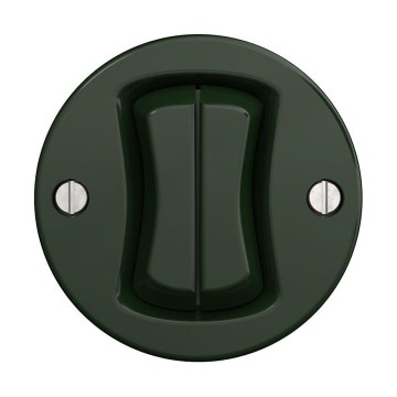 Reblig - Pulsador doble retro sin marco, verde