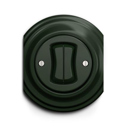 Reblig - Pulsador doble retro sin marco, verde