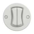 Reblig - Retro conmutador doble para escalera sin marco n.º 6+6 blanco cerámico