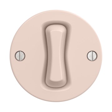 Reblig - Retro interruptor unipolar sin marco n.º 1 rosa empolvado