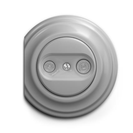 Reblig - Retro — Toma de usuario para TV+R (terminal) sin marco, gris
