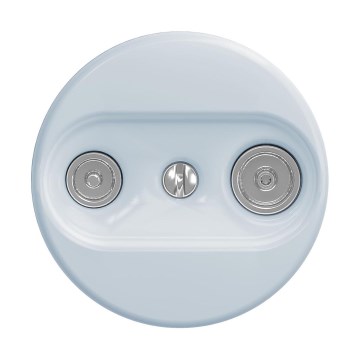 Reblig - Roseta coaxial retro TV+R (pasante) sin marco, azul
