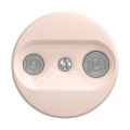 Reblig - Roseta retro para TV+R (terminal) sin marco, color rosa vintage