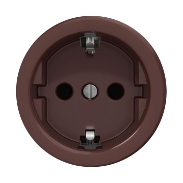 Reblig - Toma de corriente retro para hogar sin marco SCHUKO 230V/16A marrón