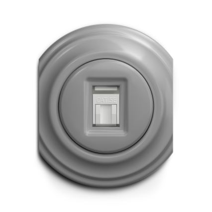 Reblig - Toma de datos retro sin marco, gris