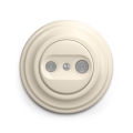 Reblig - Toma final retro para antena TV+Radio con marco, beige