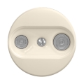 Reblig - Toma retro para antena TV+R (final) sin marco, beige