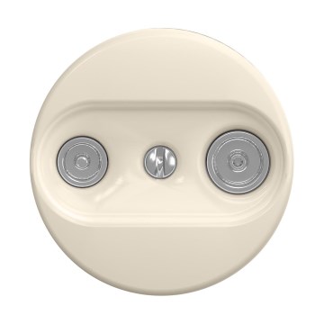 Reblig - Toma retro para antena TV+R (final) sin marco, beige