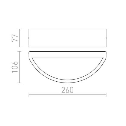 RED - Design Rendl - R10365 - Aplique de exterior LESA 1xE27/26W/230V IP54